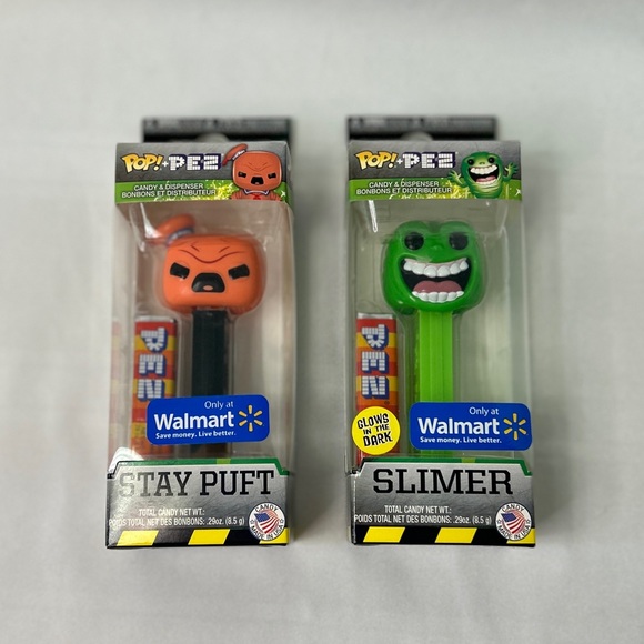 Funko Pop Pez Walmart 2019 Exclusive Stay Puft & Glow in the Dark Slimer… - Picture 8 of 13